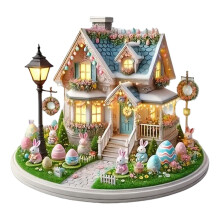 Paashaas Acryl Ei Ornament 1 stuk