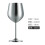 Stainless Steel Wine Glasses Gray Set 1