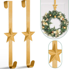 Gancio singolo in metallo per appendere ghirlanda natalizia, decorazione per porta.