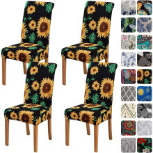 Ensemble de 4 housses de chaises de salle à manger extensibles en spandex
