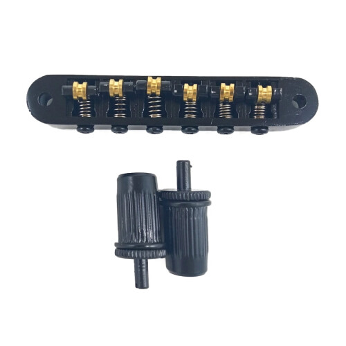 6-String Adjustable Roller Bridge with Stopbar Studs