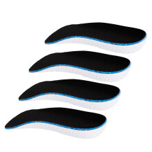 2 Pairs Booster Insole Orthopedic Height Insoles Arch Support Heightening Insoles Inserts for Women Men (Black)