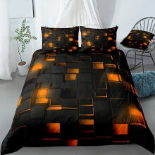 Parure de lit Queen Size 220x200cm avec 2 taies d'oreiller