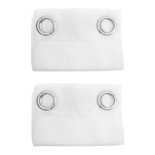 Vita transparenta draperier i gasbinda, 2 delar