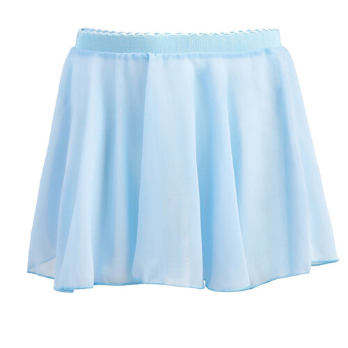 Girls Chiffon Dance Skirt Solid Color Short