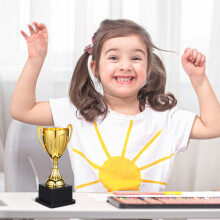 Golden Trophy Competition Award Plastic Stylish for Party Decorations