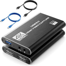 4K HD Video Capture Card, USB3.0 1080P60fps for Streaming & Broadcasting—compatible with Switch, Xbox Series X/S, Xbox One X/S, PS4, PS5, OBS,