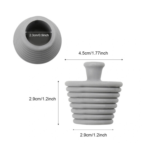 Silicone Bathtub Stopper with Suction Cup 2 pcs 2