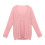 Damen-Winterstrickpullover mit V-Ausschnitt, einfarbig rosa 5