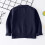 Knit Cardigan Navy Solid Long Sleeve Button Down School 5