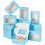 Blue Cookie Boxes with Window 3.4x2.4x1.2 inch Kraft Paper 1