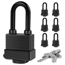 Verlacod Waterproof Padlocks Laminated Steel 6Pcs