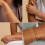 Gold Bracelets for Women 14K Gold Plated Beaded Chain Stack 4