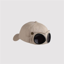 Aviator Hat with Goggles Vintage Washed Baseball Cap Unisex