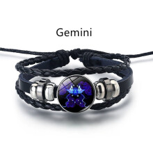 Zodiac-rannekoru, pimeässä hohtava, 12 tähtikuviota
