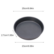 Plaque à pizza ronde antiadhésive de 30 cm en acier au carbone