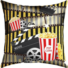 Housses de coussin réversibles Popcorn Cinema 40 x 40 cm (lot de 4)