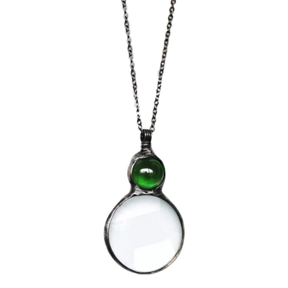 Glass Monocle Necklace Magnifier for Reading Small Print