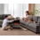 VANACC Modern Sofa Set with Ottoman Grey Bouclé 3-Piece 3