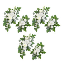 Weiße künstliche Blumen für Hochzeitsdekoration, 3er-Pack