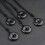 Collier pendentif donut en cristal d'obsidienne noire ajustable 4