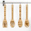 Set di cucchiai in legno Ocean Octus in bambù, 6 pezzi 7