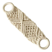 Towel Holder Ring Boho Macrame Wooden Circle