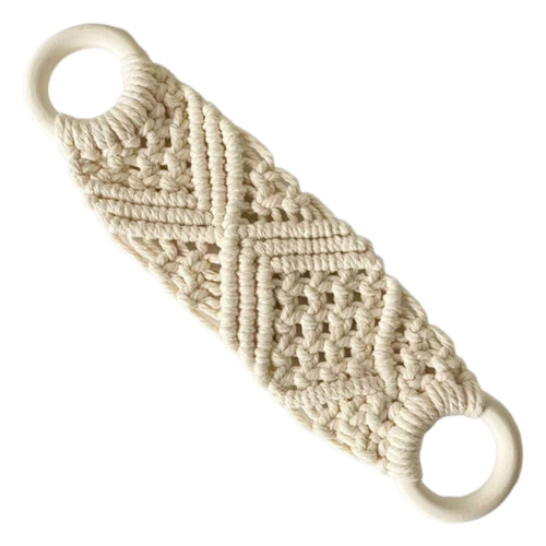 Towel Holder Ring Boho Macrame Wooden Circle