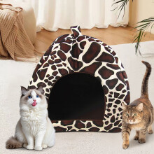 Pet House Foldable Yurt Tent for Cats and Dogs, Small to