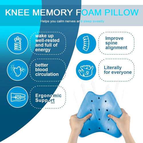 Ben- och knästödskudde Memory Foam Vit 1