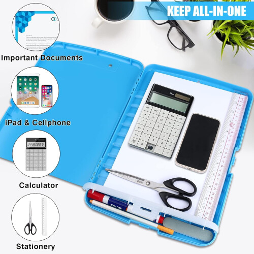 Plastic Clipboard with Storage 8.5"x11" 1 PC 1
