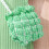 Grünes Strickkleid-Set mit Puffärmeln für Kinder, inklusive Tasche 6