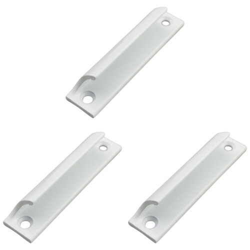 Sliding Door Handle White for Drawers Windows Wardrobes