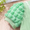Grünes Strickkleid-Set mit Puffärmeln für Kinder, inklusive Tasche 5