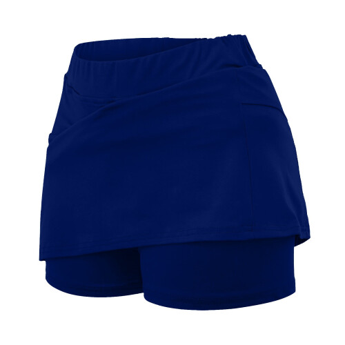 Mörkblå tenniskort med hög midja för dam 2
