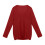 Damen-Winterstrickpullover mit V-Ausschnitt, einfarbig rot 5
