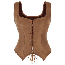Women's Sleeveless Western Vest Top Lace-Up Rodeo Style