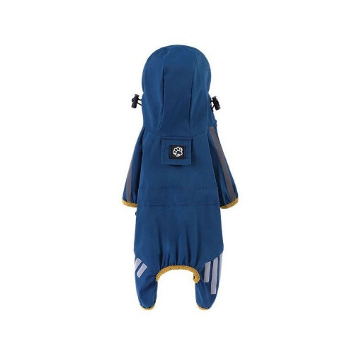 Dog Raincoat Waterproof Windproof Reflective Blue M