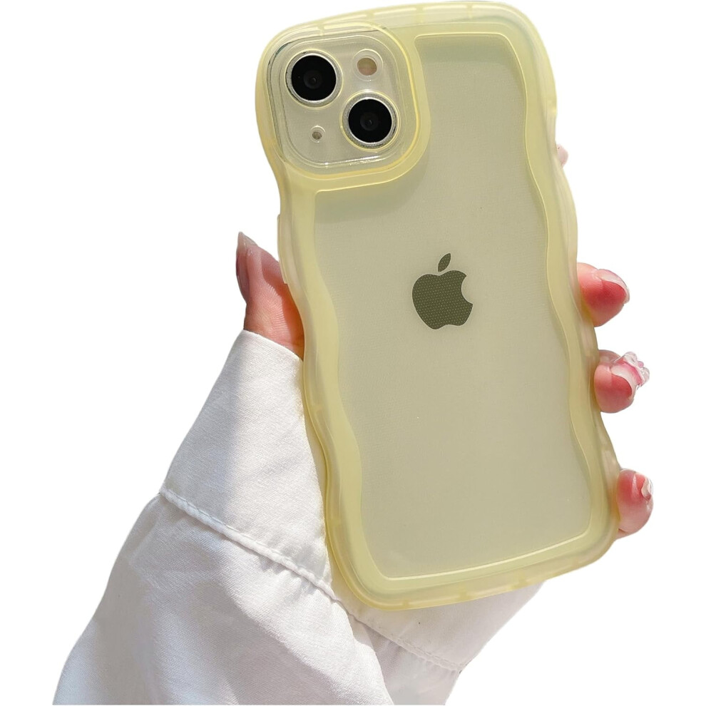 Wave Border Clear Phone Case For Iphone 15 To 6S Yellow 9023022206381