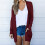 Women's lightweight cardigan sweater oversized open-front 2