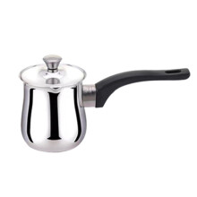 Cafetière turque en acier inoxydable 360 ml avec couvercle et poignée