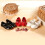 Mädchen-Leder-Prinzessinnenschuhe, rot, Größe 36 6