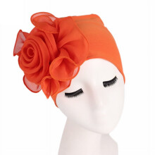 Chemo Turban Hats for Women - Elastic Flower Beanie Headwrap Caps Solid Color Grate for Cancer Hair Cover