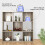 Bibliothèque en bois à 3 niveaux et 9 cubes, marron 2