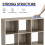 Bibliothèque en bois à 3 niveaux et 9 cubes, marron 4