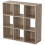 Bibliothèque en bois à 3 niveaux et 9 cubes, marron 7