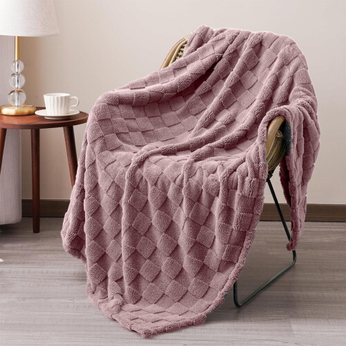 Purple Throw Blanket Soft Thick Warm 27.5x39.3 in