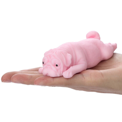Měkká hračka proti stresu s mopsem, 6 cm 1