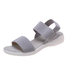 Damen-Freizeitsandalen mit elastischem Fersenriemen, hellbraun, Größe 6