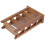 Mini estante de madeira marrom para decoração, 3 níveis. 4
